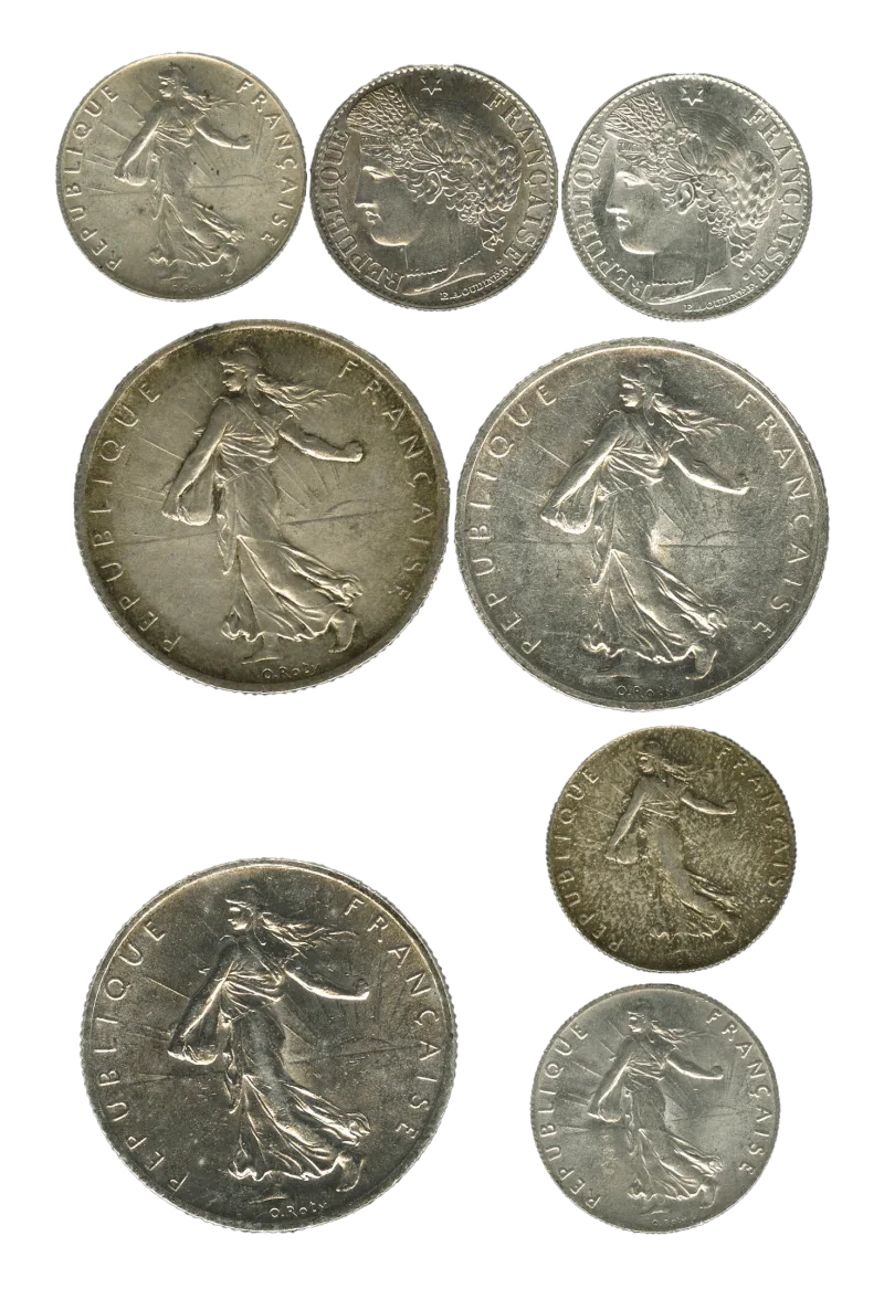 Pièces en argent françaises ou étrangères